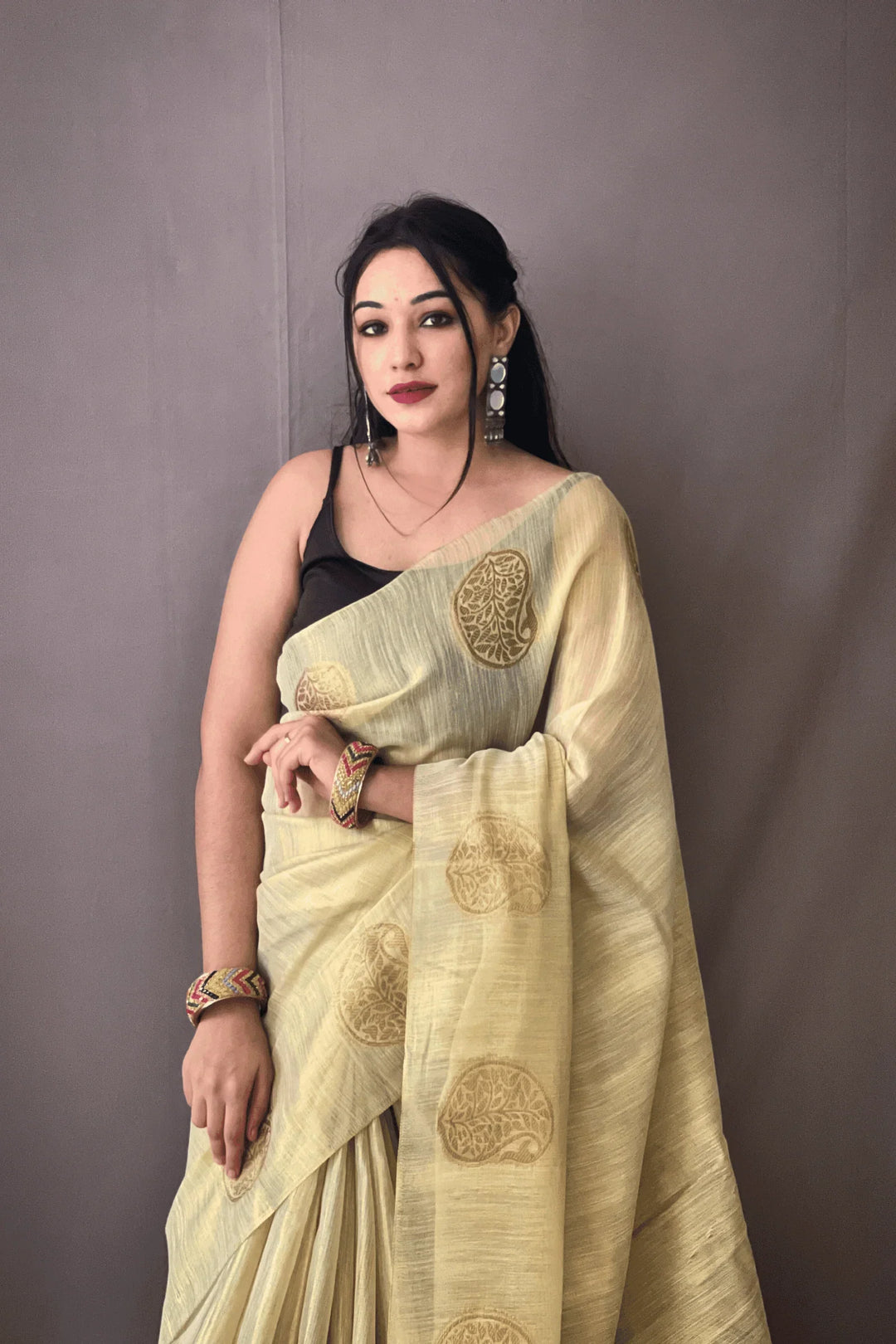 One Minute Tissue Silk Saree - Glamwiz India