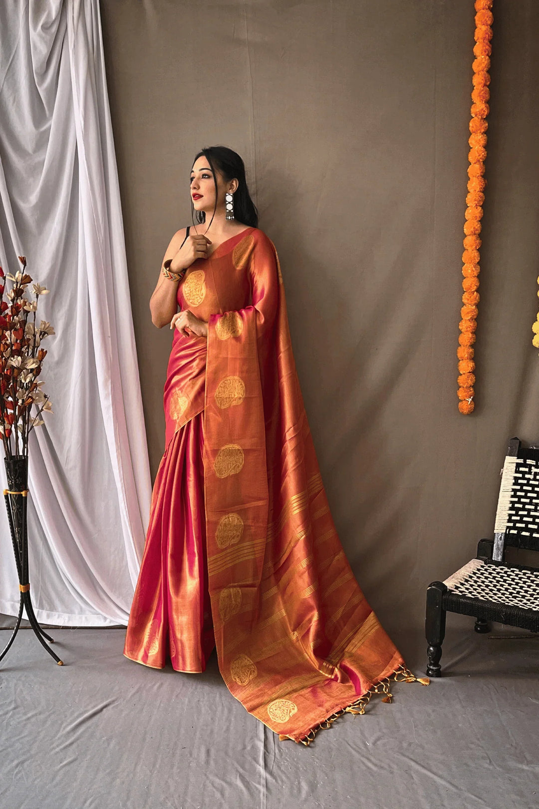 One Minute Tissue Silk Saree - Glamwiz India
