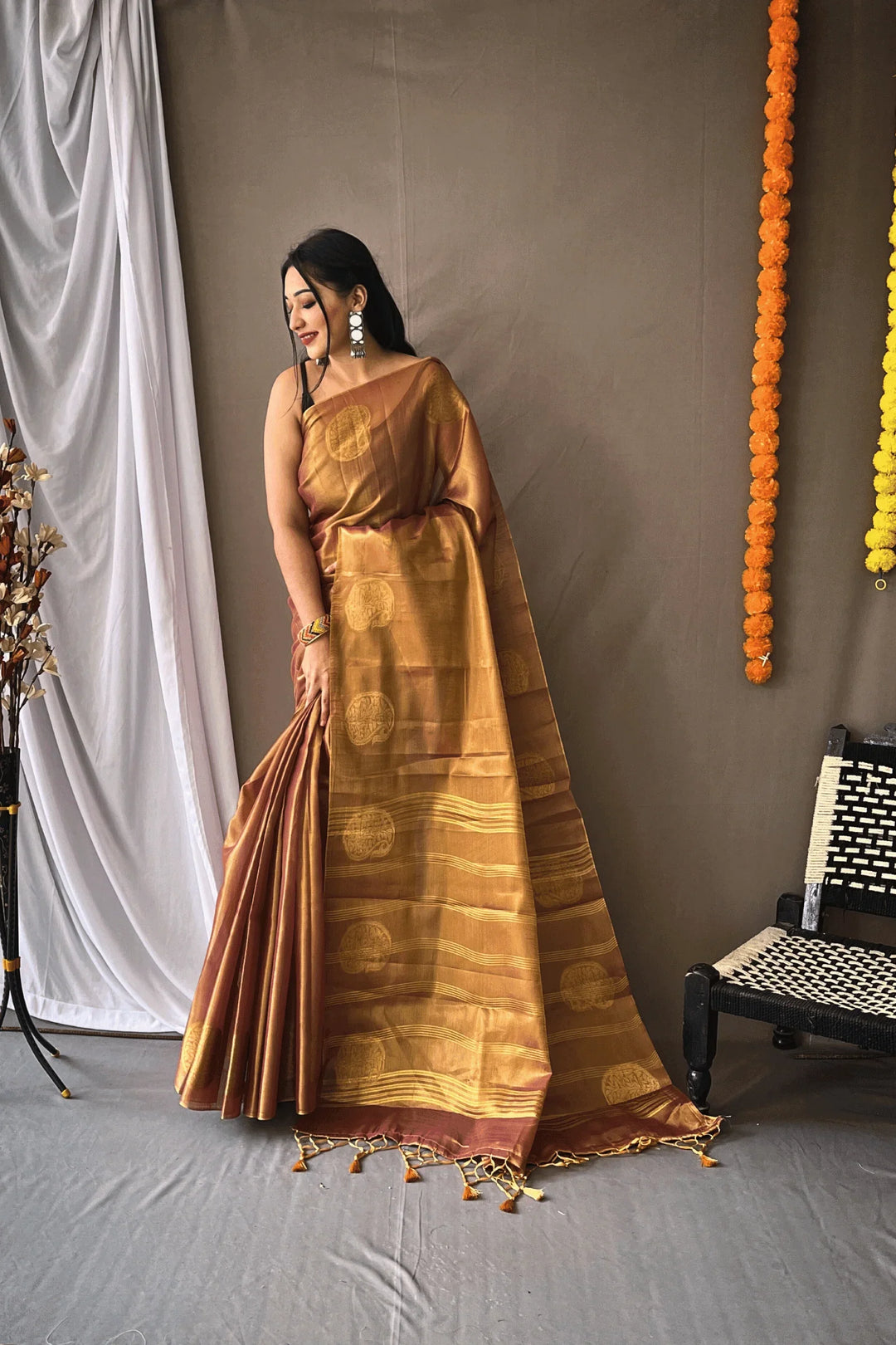 One Minute Tissue Silk Saree - Glamwiz India