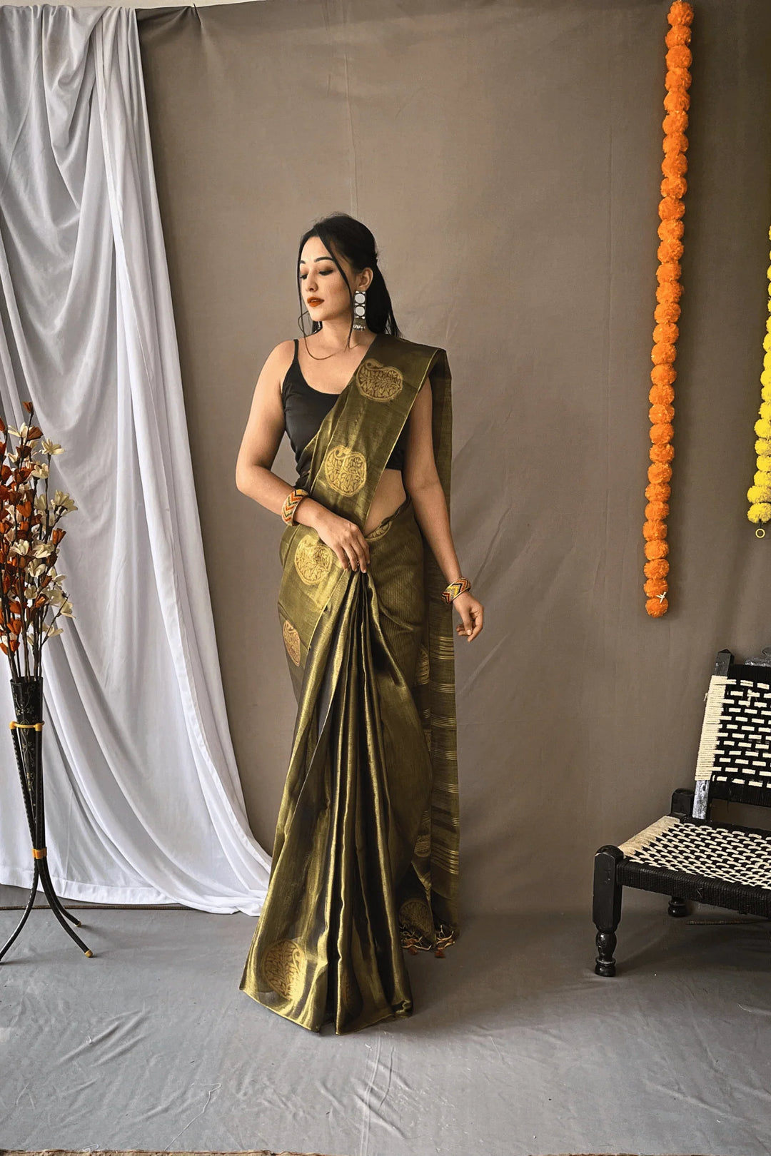 One Minute Tissue Silk Saree - Glamwiz India