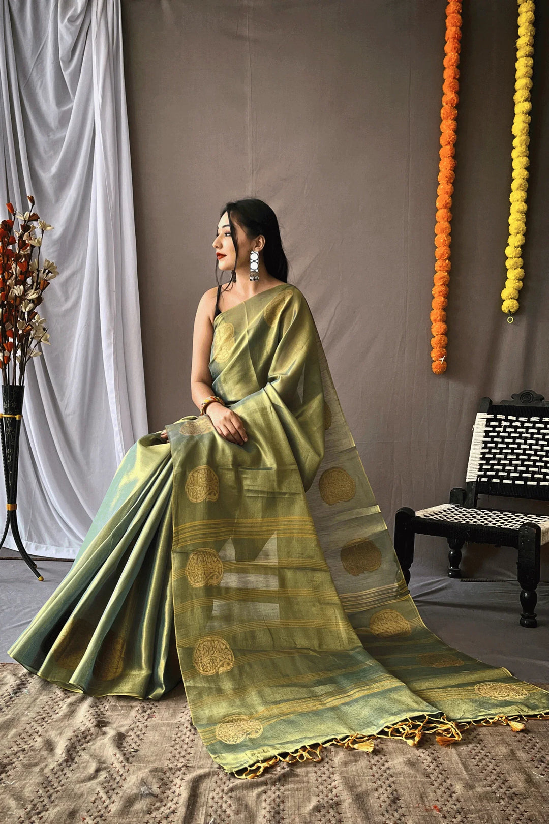 One Minute Tissue Silk Saree - Glamwiz India