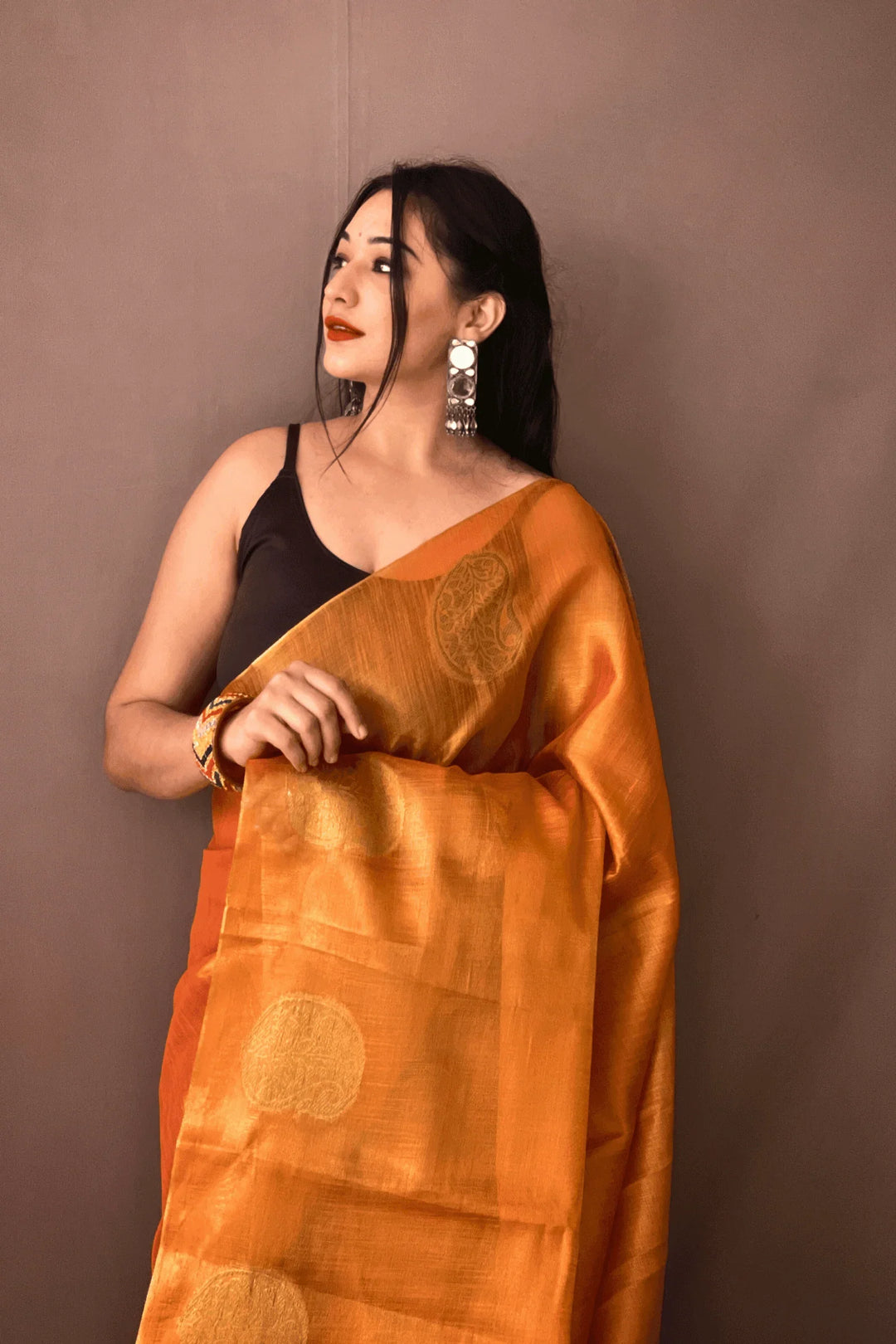 One Minute Tissue Silk Saree - Glamwiz India