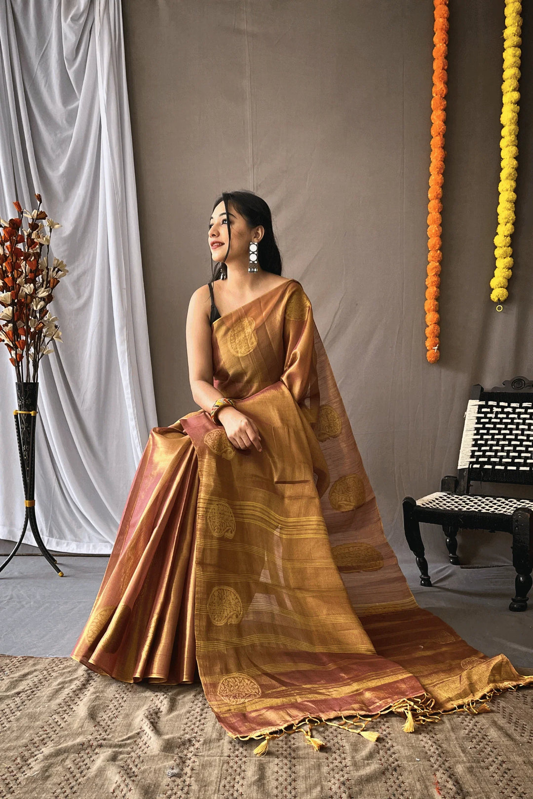 One Minute Tissue Silk Saree - Glamwiz India