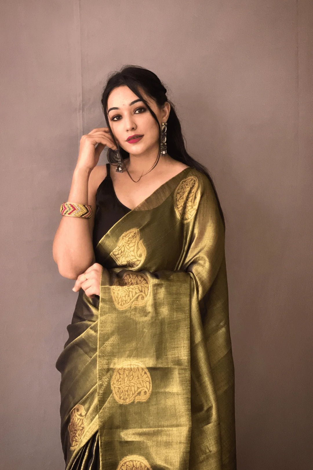 One Minute Tissue Silk Saree - Glamwiz India