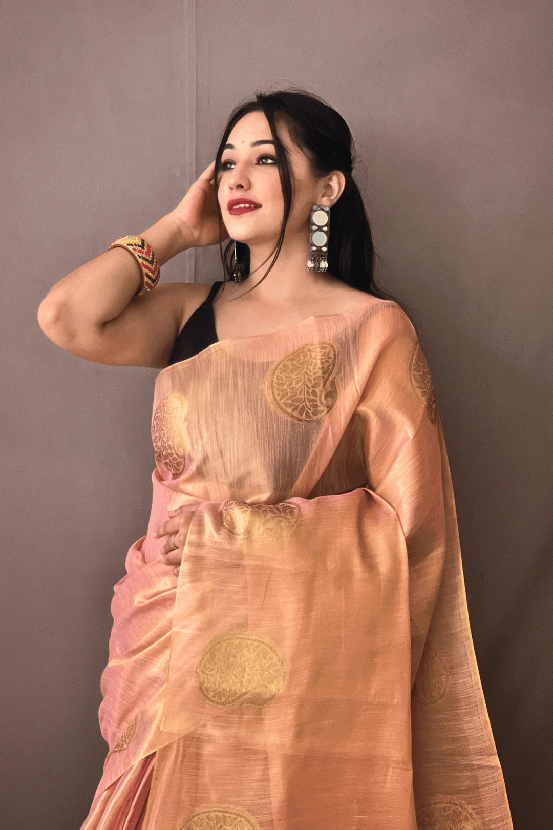 One Minute Tissue Silk Saree - Glamwiz India