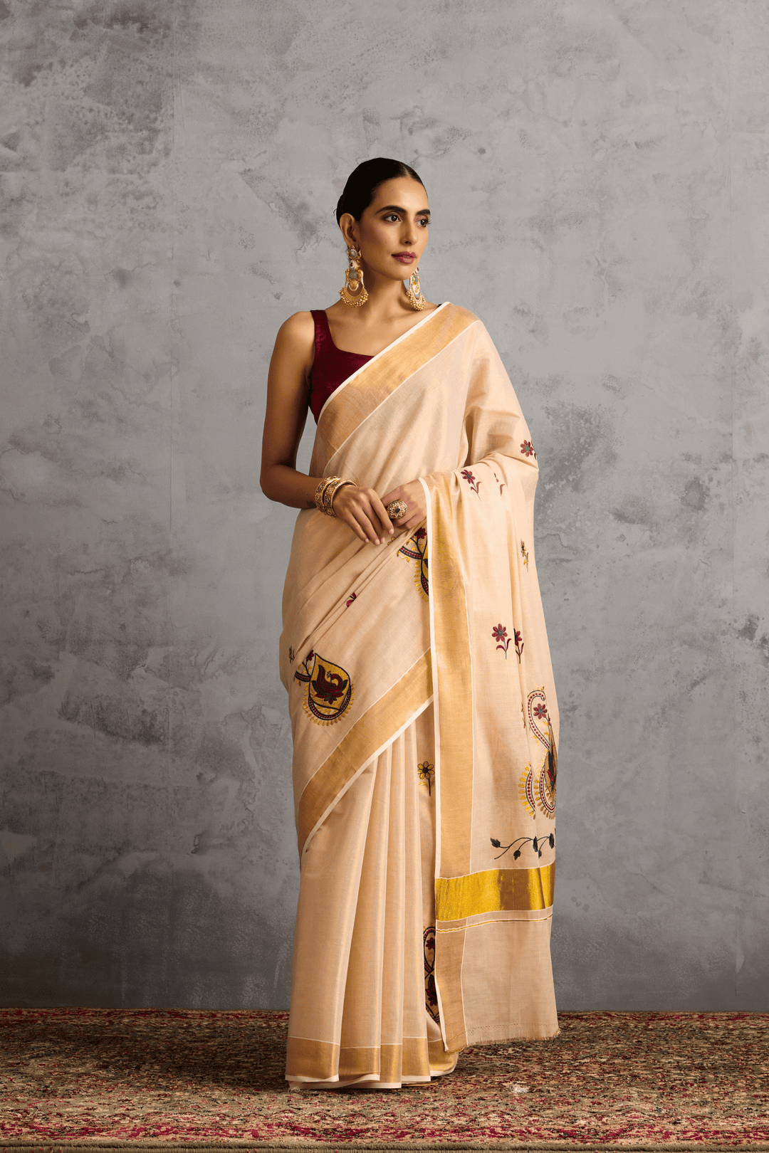 ready to wear saree for onam