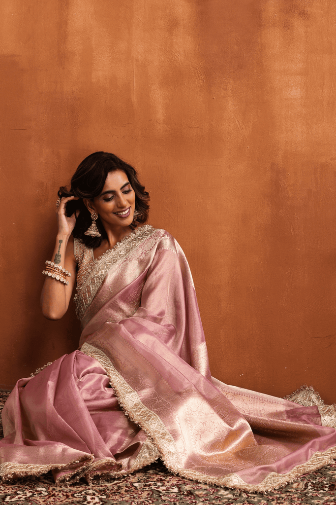 Geborduurde Zari Detail Zuiver Katoen Saree - 20796362, Wit, one size Geborduurde Zari Detail Zuiver Katoen Saree - 20796362, Wit, one size