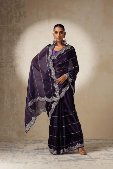 Violet Twilight | Ready to Wear Purple Jimmy Choo Saree