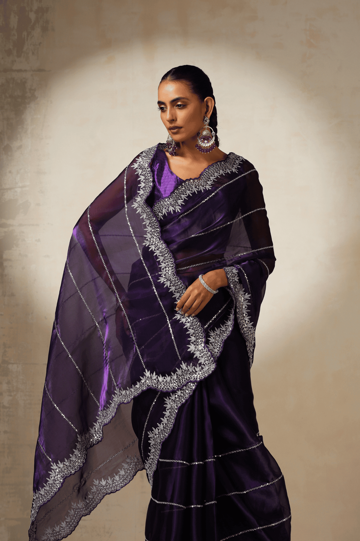 Violet Twilight | Ready to Wear Purple Jimmy Choo Saree