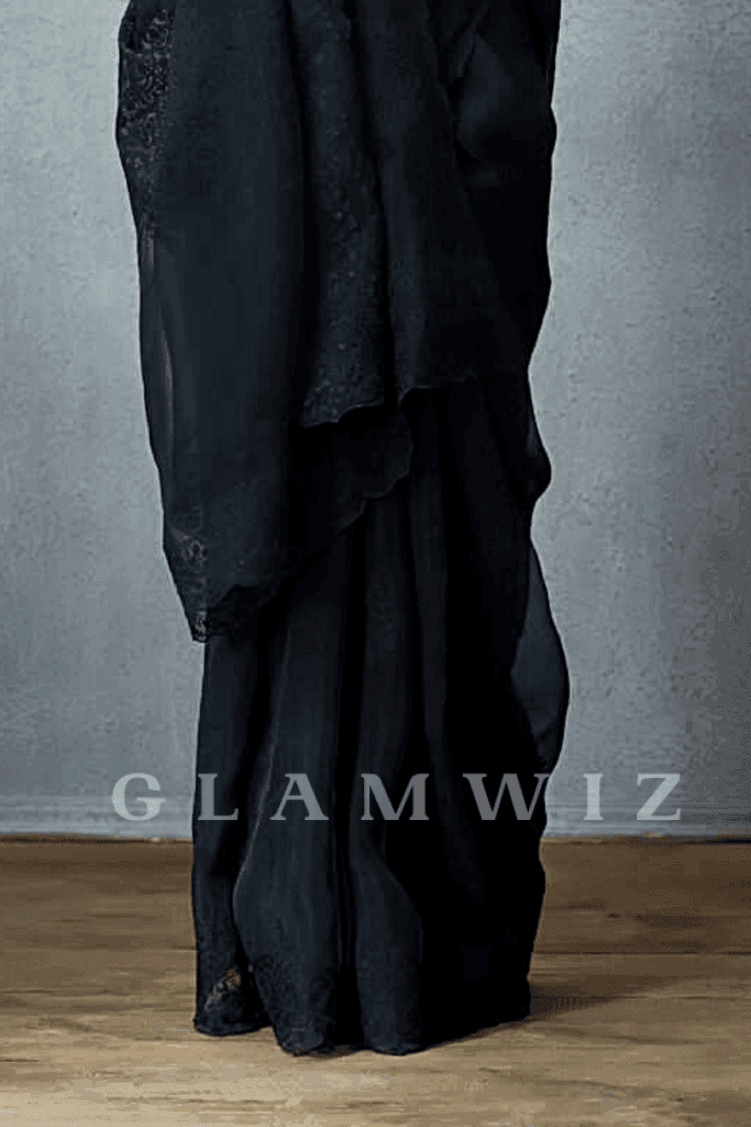 Black Buck | Ready-to-Wear Organza Saree - Glamwiz India