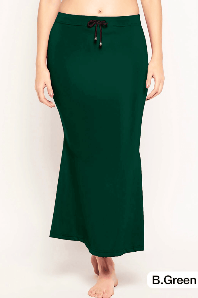 Glamwiz Slim Fit Saree Shapewear - Dark Green - Glamwiz India