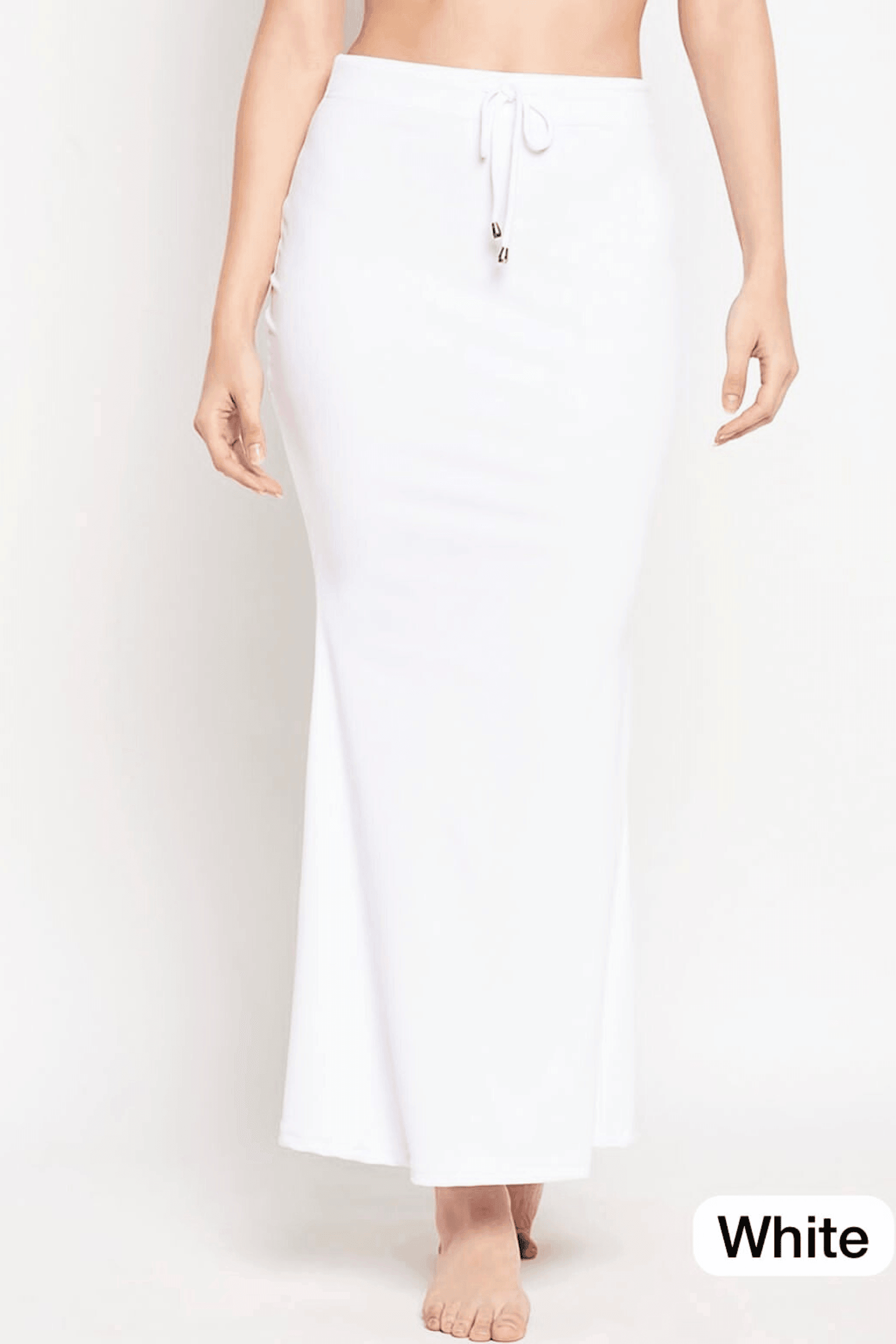 Glamwiz Slim Fit Saree Shapewear - White – Glamwiz India