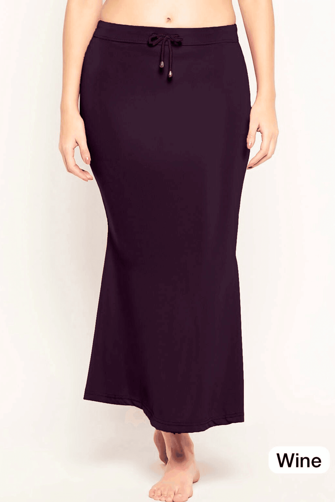 Glamwiz Slim Fit Saree Shapewear - Wine - Glamwiz India