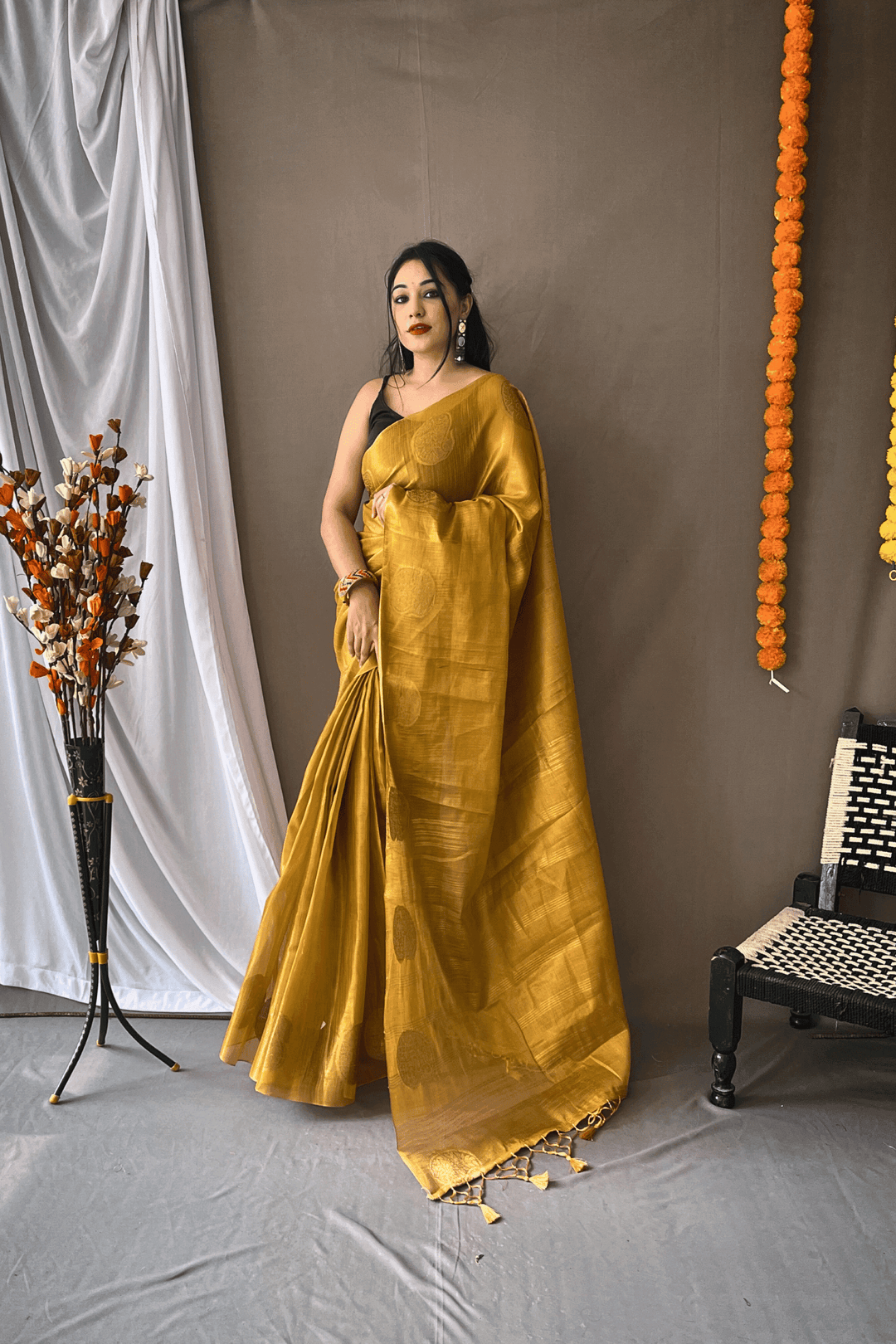 One Minute Tissue Silk Saree - Glamwiz India