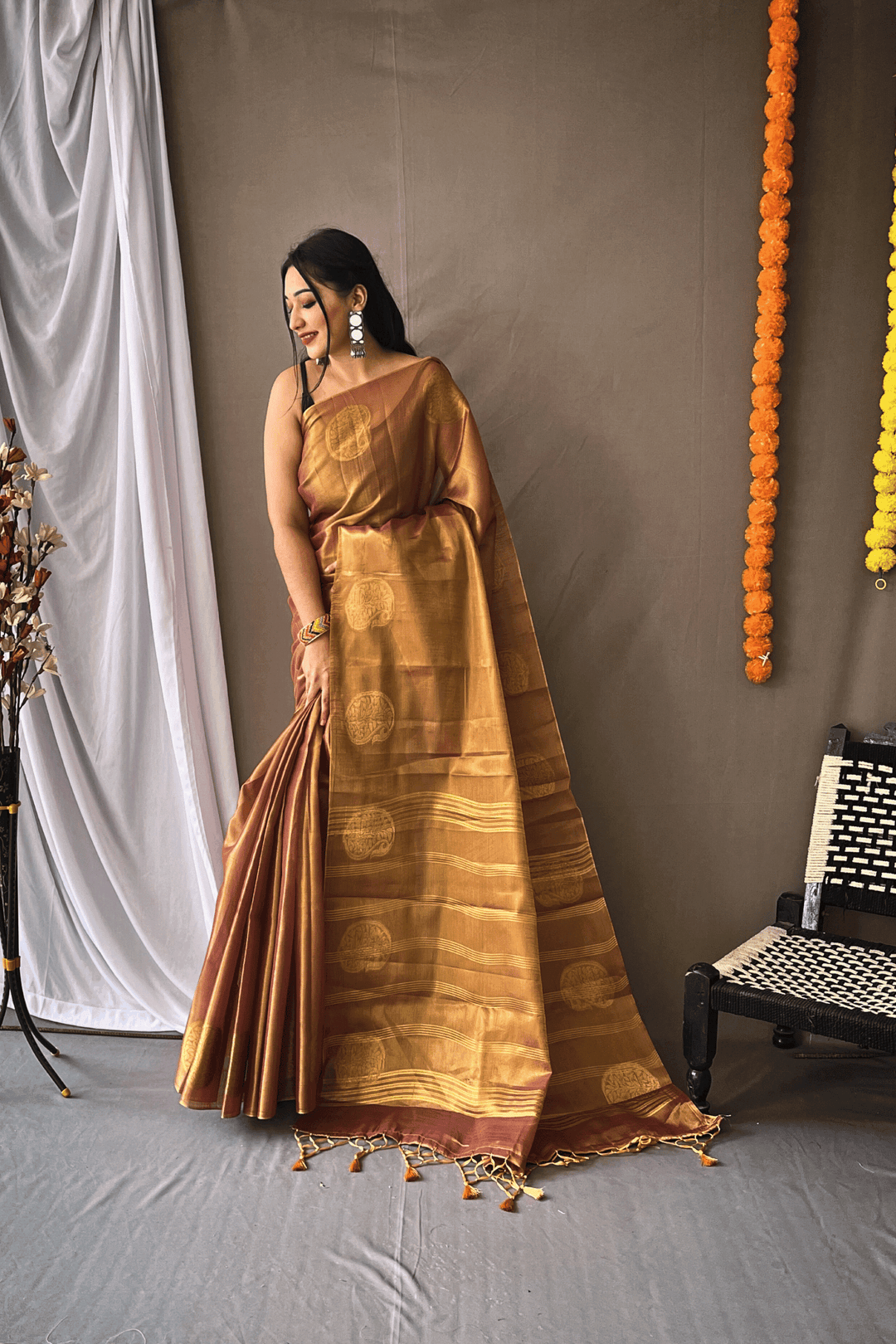 One Minute Tissue Silk Saree - Glamwiz India