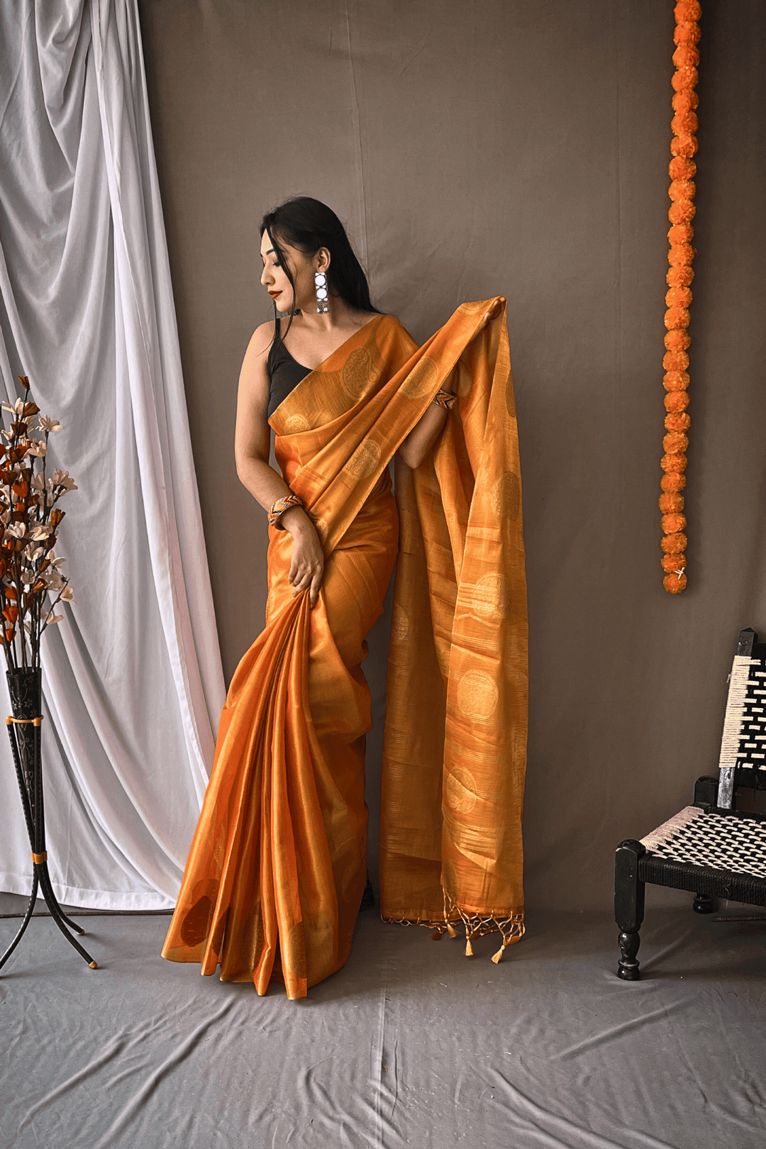 One Minute Tissue Silk Saree - Glamwiz India