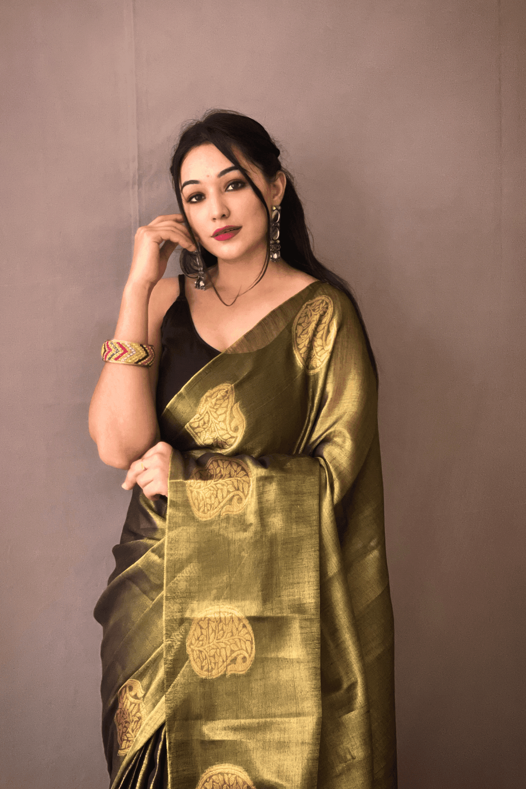 One Minute Tissue Silk Saree - Glamwiz India