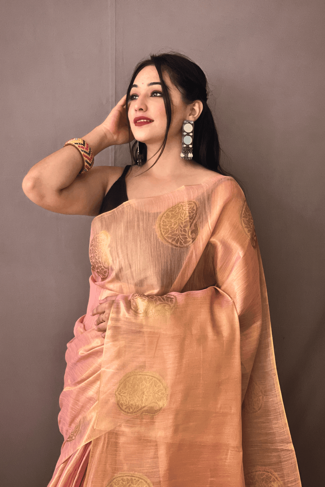 One Minute Tissue Silk Saree - Glamwiz India