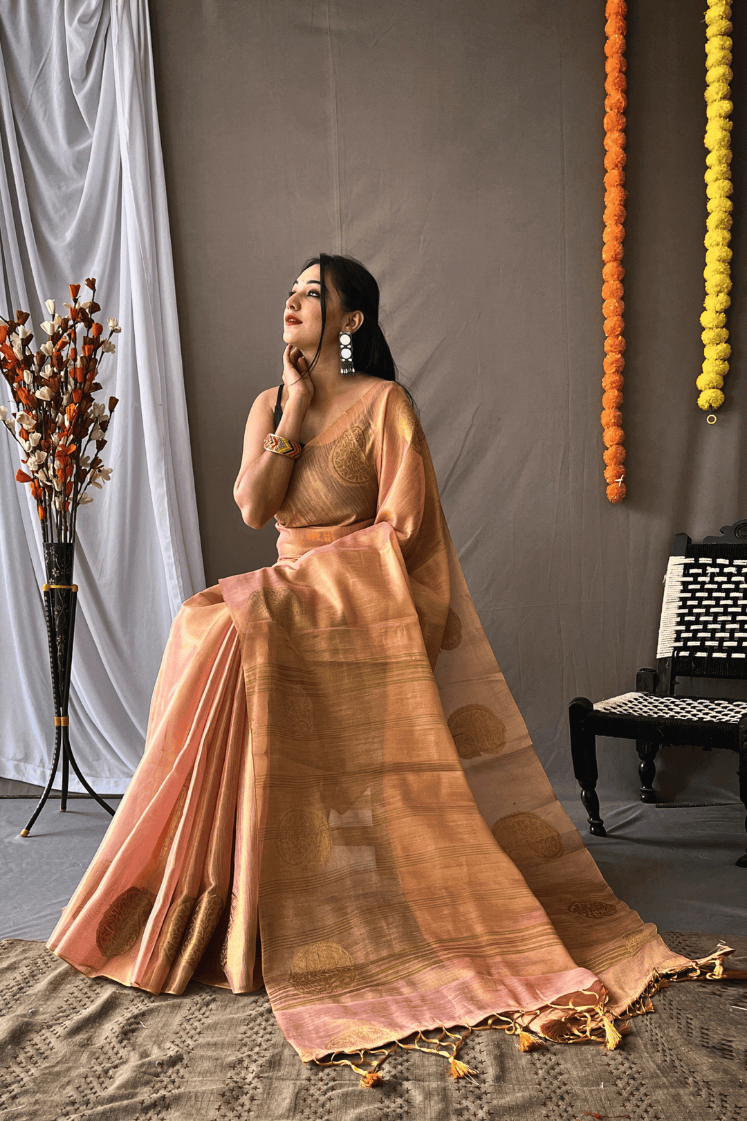 One Minute Tissue Silk Saree - Glamwiz India