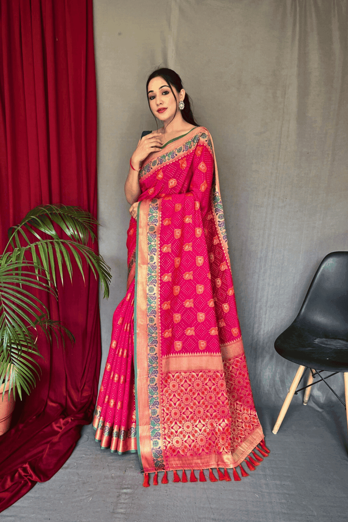 Ready to Wear Kutch Patola Silk Saree - Glamwiz India