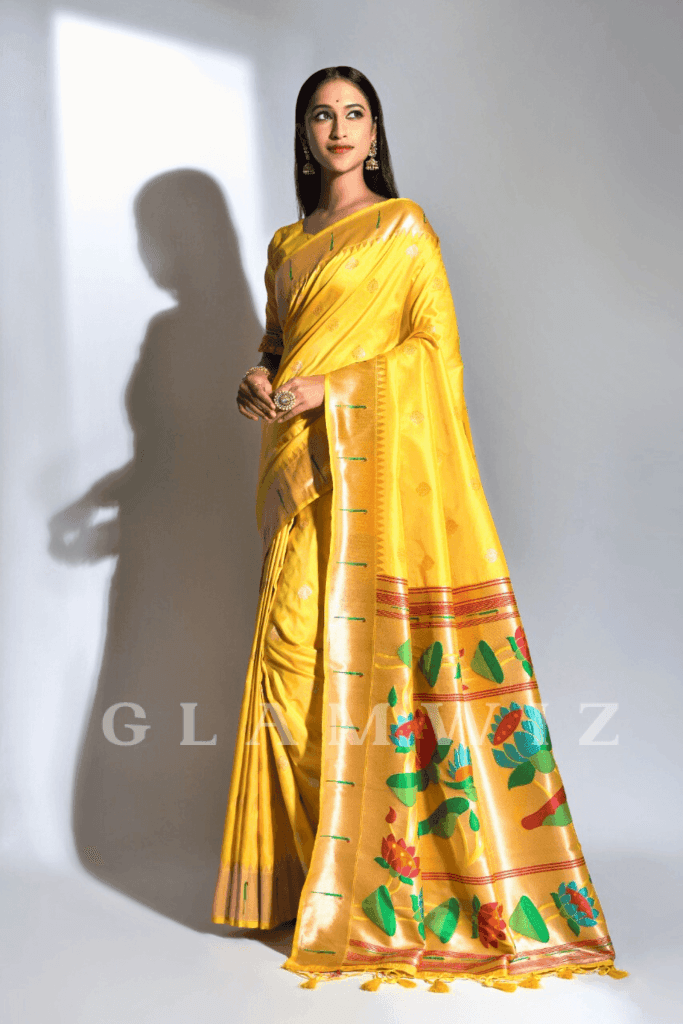 Ready to Wear Woven Semi Paithani Saree - Glamwiz India