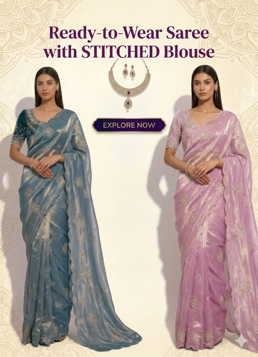 glamwiz ready to wear saree