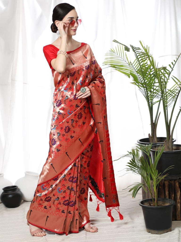 Royal Paithani 1-Minute Silk Saree - Glamwiz India