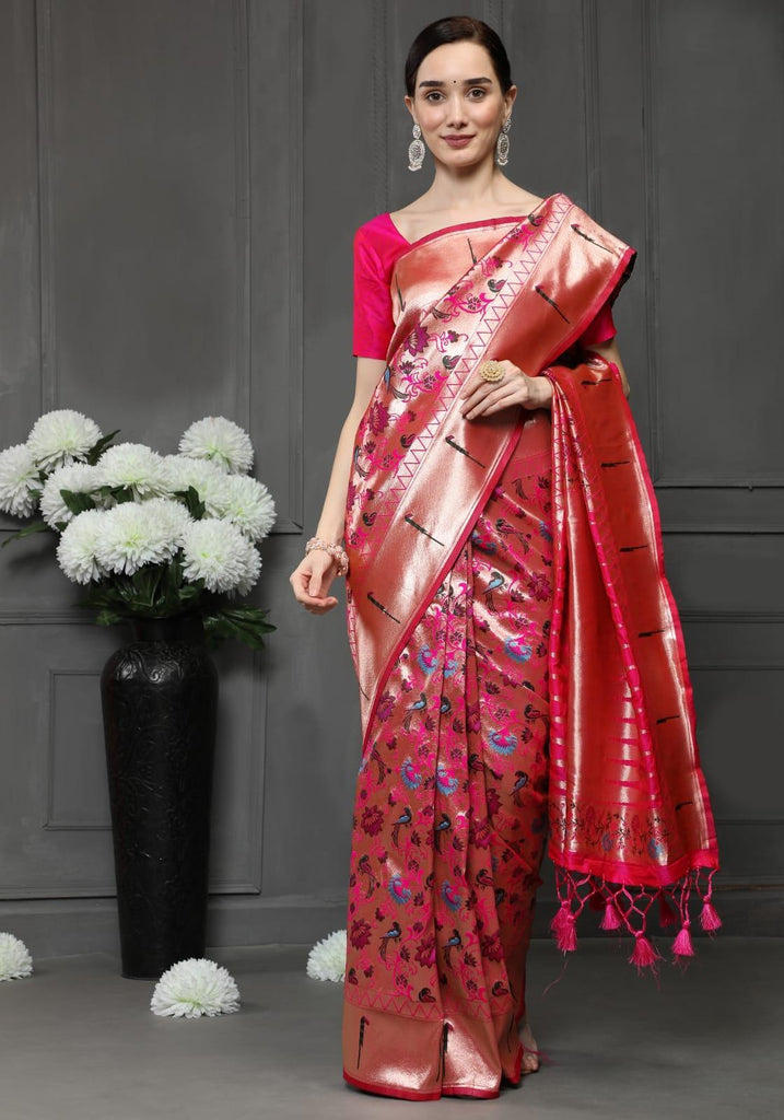 Royal Paithani 1-Minute Silk Saree - Glamwiz India