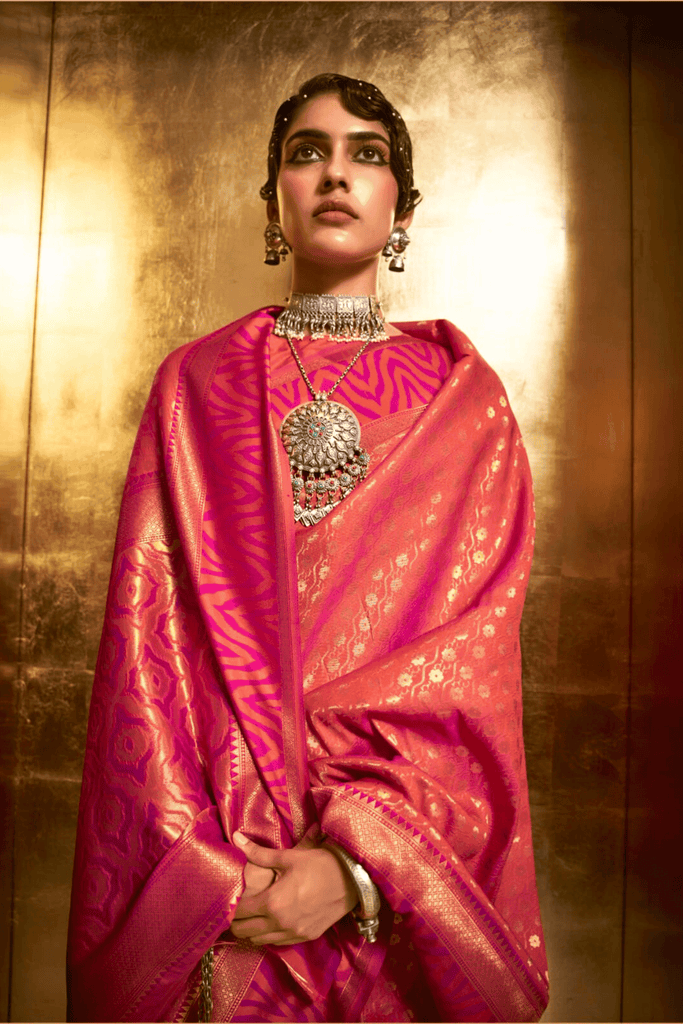 Silk Heritage | 1-Minute Banarasi Silk Saree - Glamwiz India