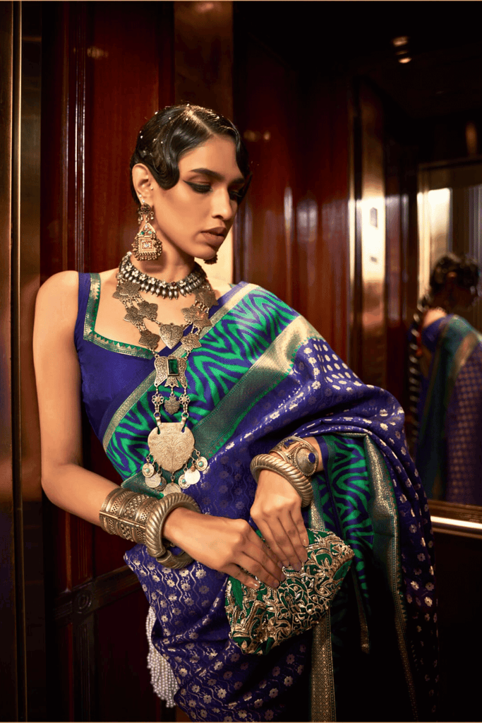 Silk Heritage | 1-Minute Banarasi Silk Saree - Glamwiz India