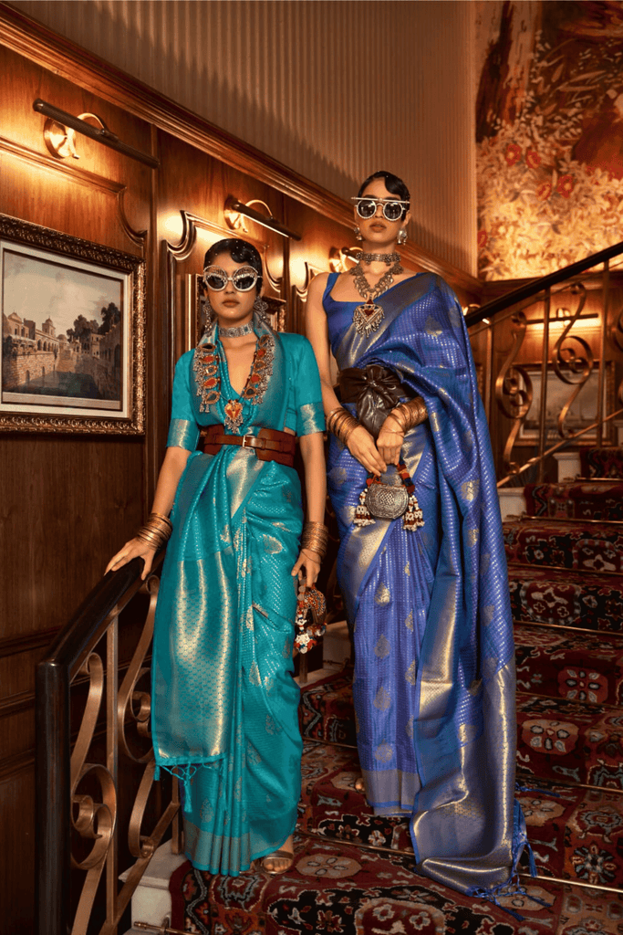 Silk Heritage | Dual Tone 1-Minute Banarasi Silk Saree - Glamwiz India